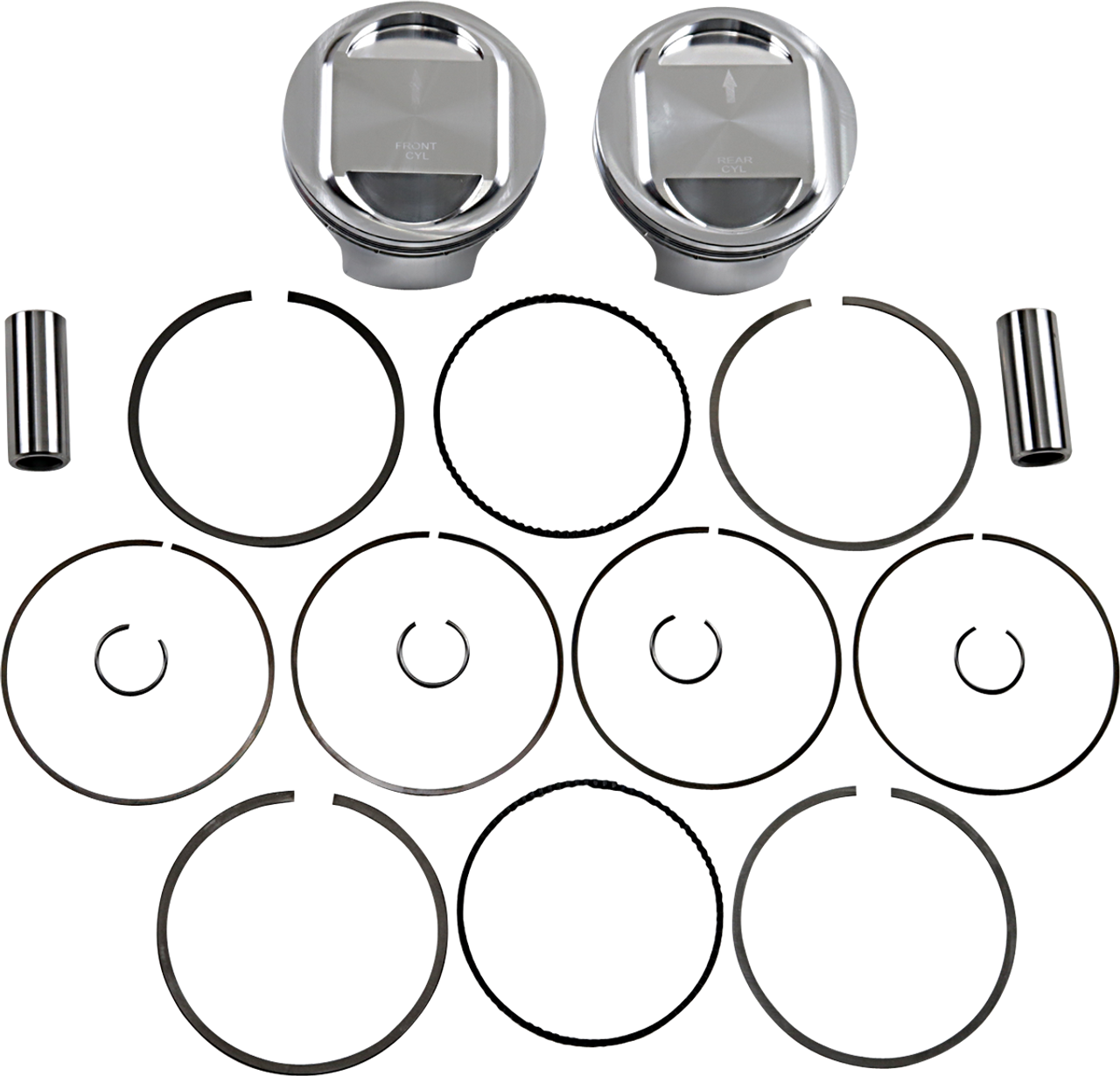 JE PISTONS Piston Kit - 98" - Twin Cam 324722
