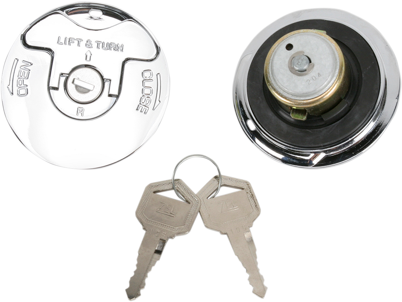 DRAG SPECIALTIES Vented/Non-Vented Locking Gas Caps - Pair 011549-BX-LB1