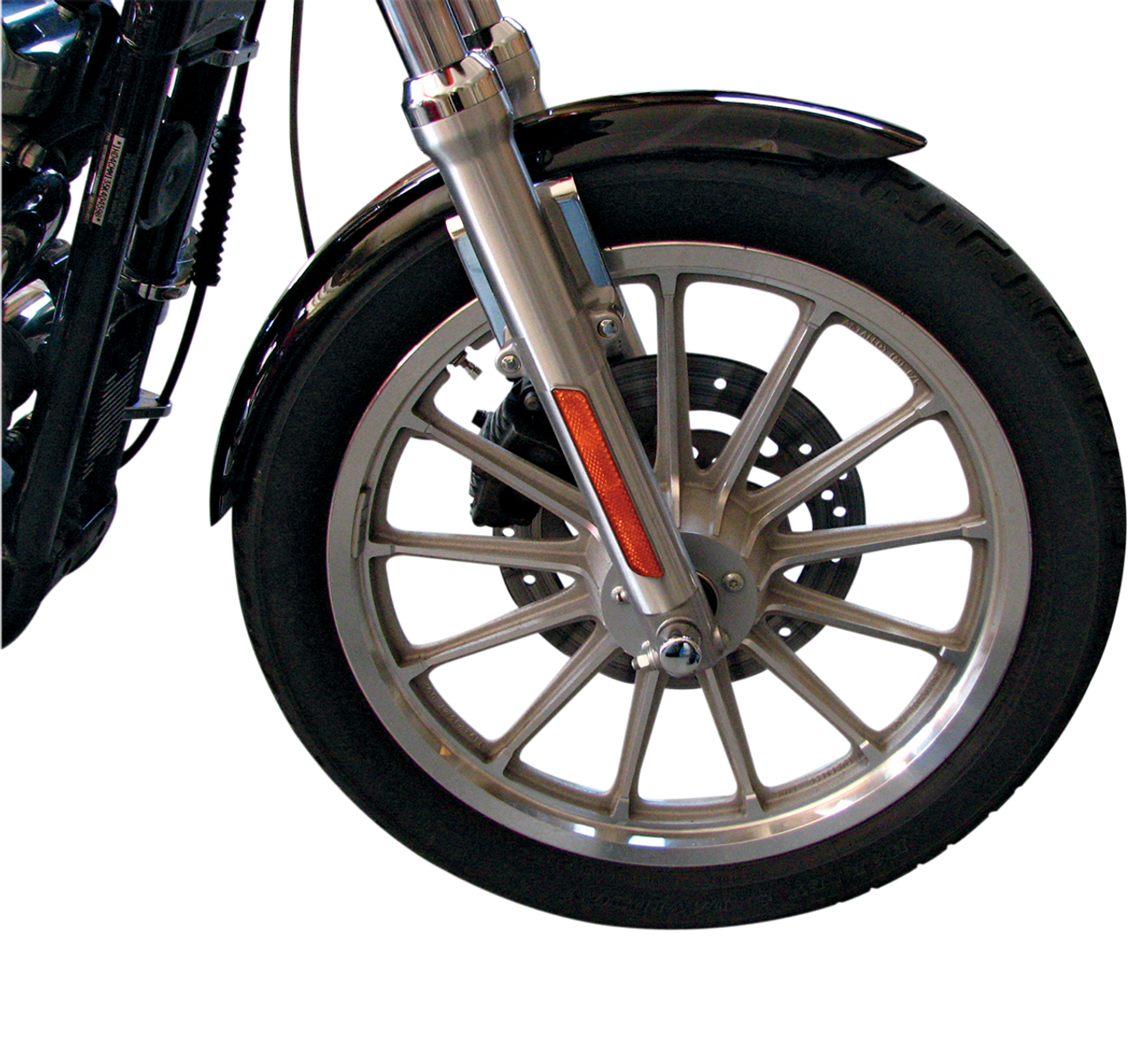 DRAG SPECIALTIES XLX-Style Front Fender with Chrome Side Braces - Steel 091018-PB-LB2