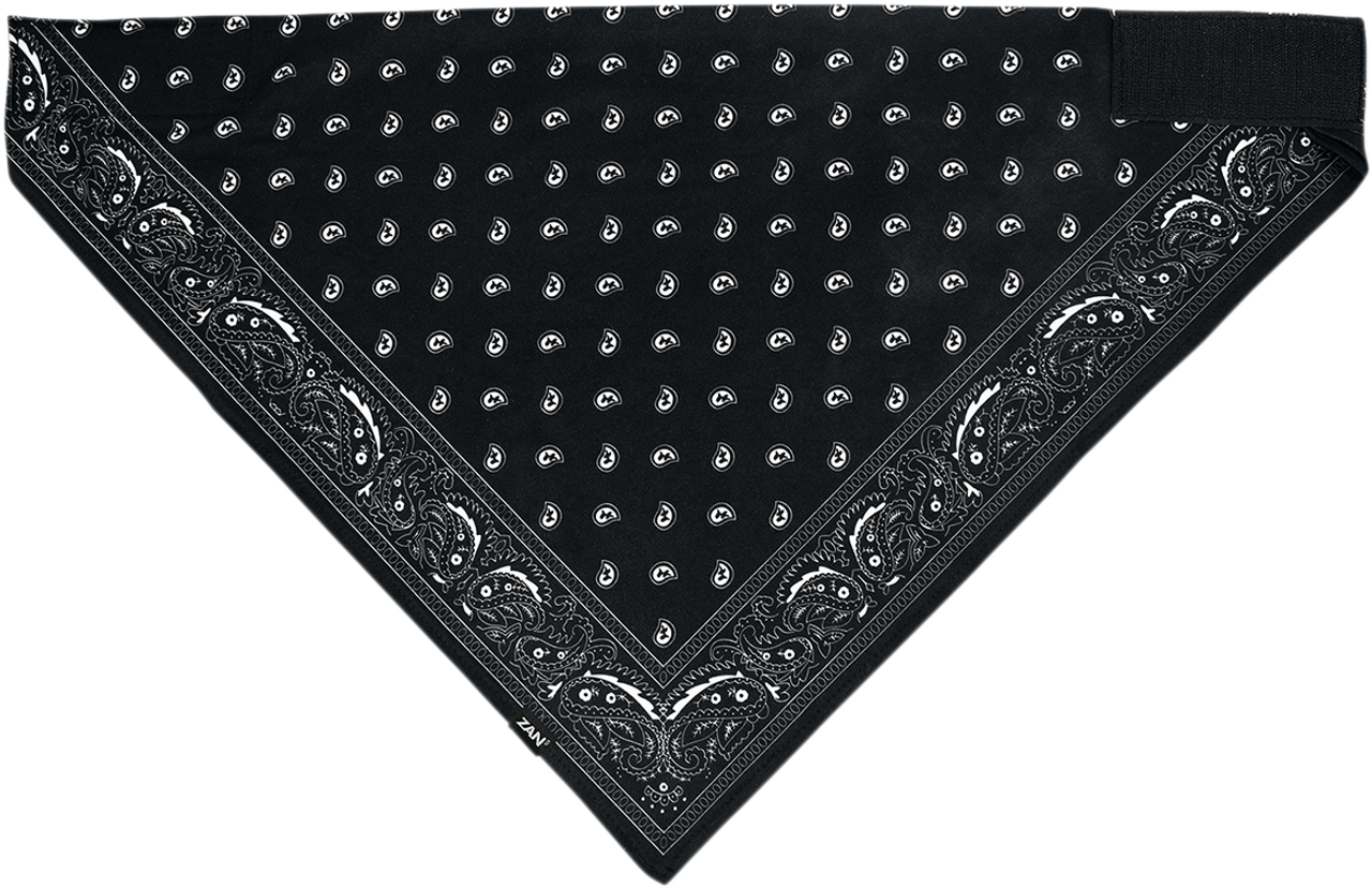 ZAN HEADGEAR SportFlex‚® Bandana - Black Paisley BL101