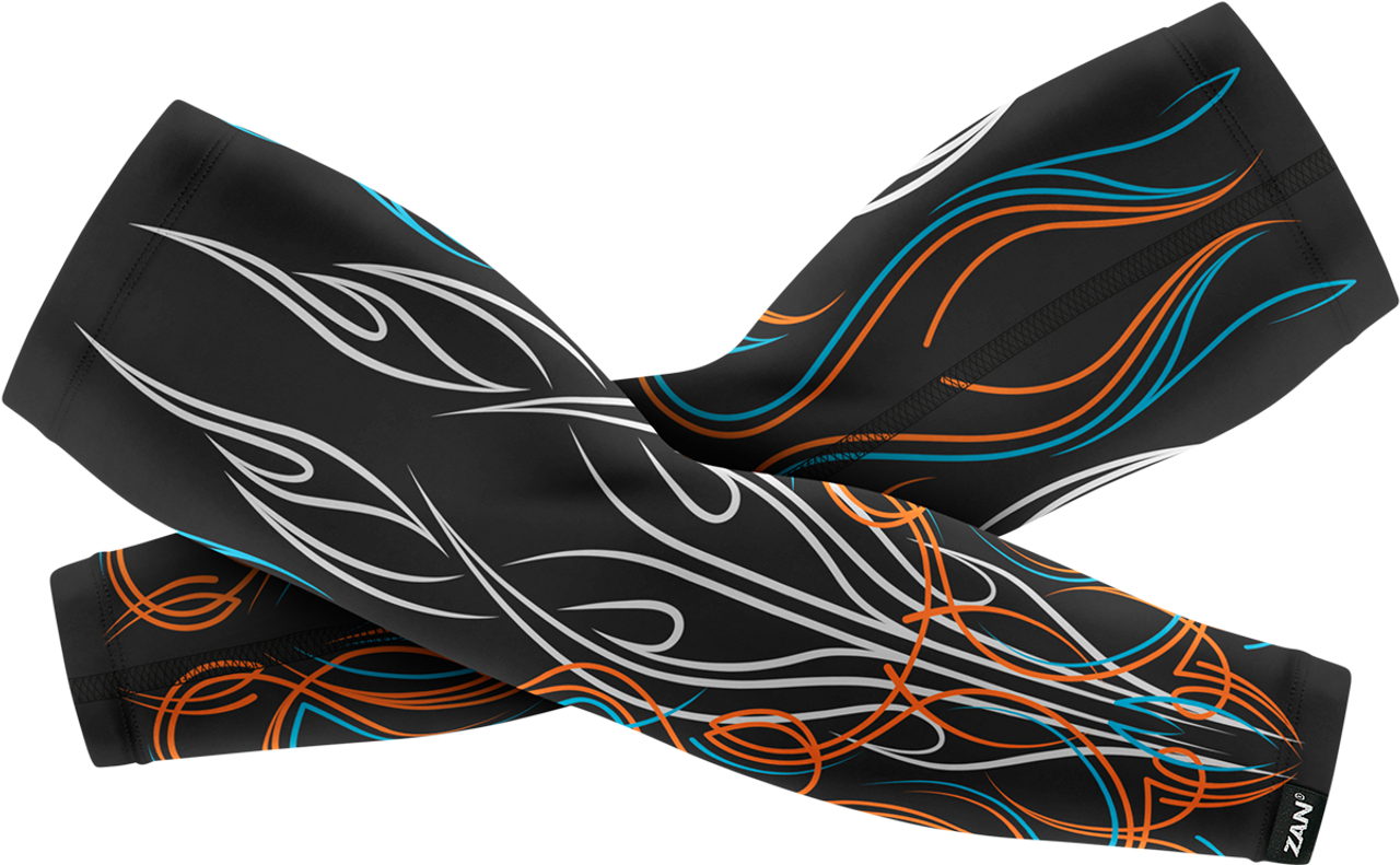 ZAN HEADGEAR SportFlex¢â€žÂ¢ Arm Sleeves - Pinstripe Flame - Medium AL426MD