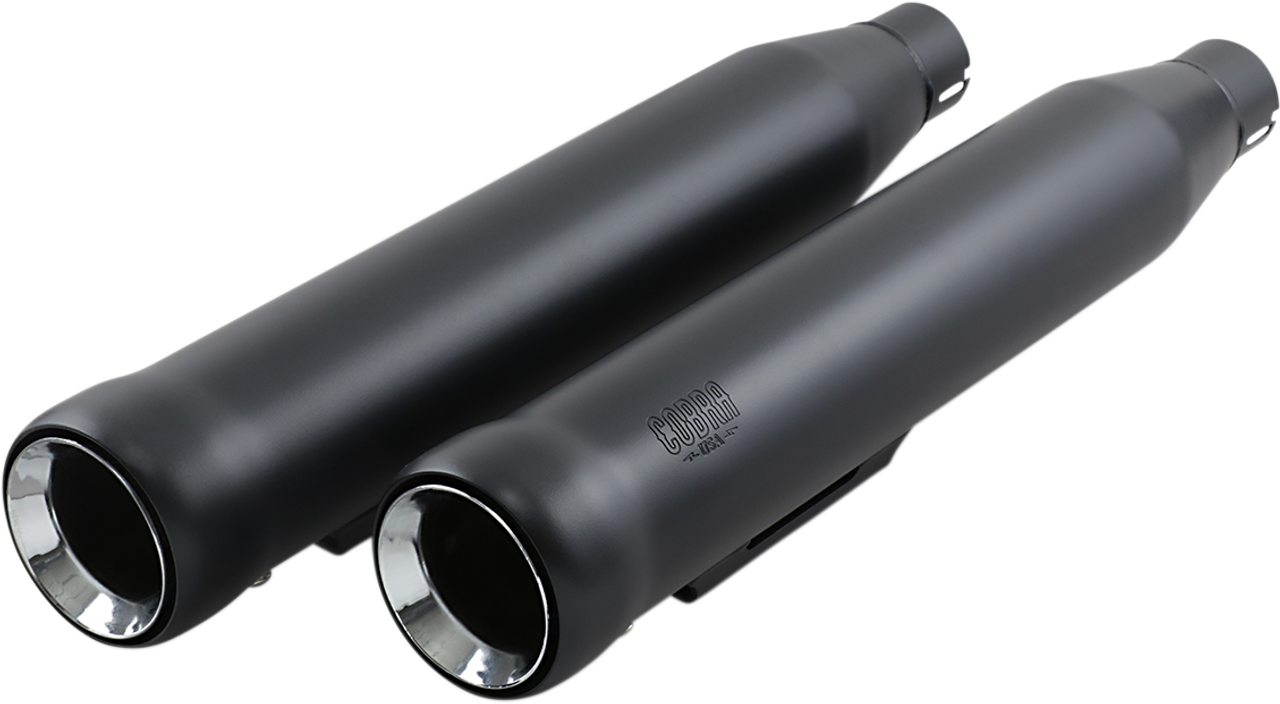 COBRA 3" Neighbor Hater Mufflers for '91-'17 Dyna - Black 6045B