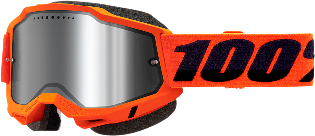 100% Accuri 2 Snow Goggles - Neon Orange - Silver Mirror 50022-00004