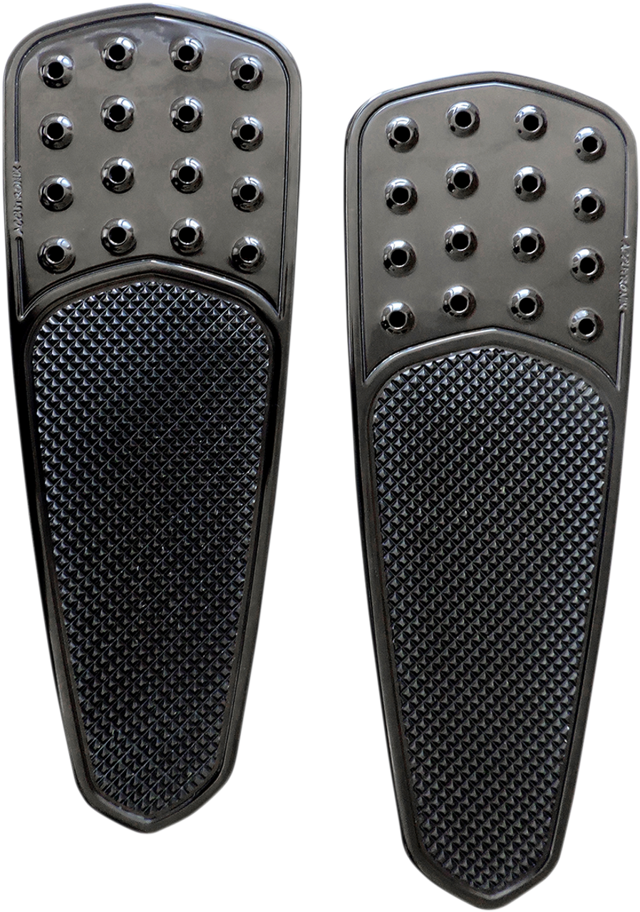ACCUTRONIX Front Floorboards - Extended - Black - Knurled - Teardrop - FL FBF01-KDTB