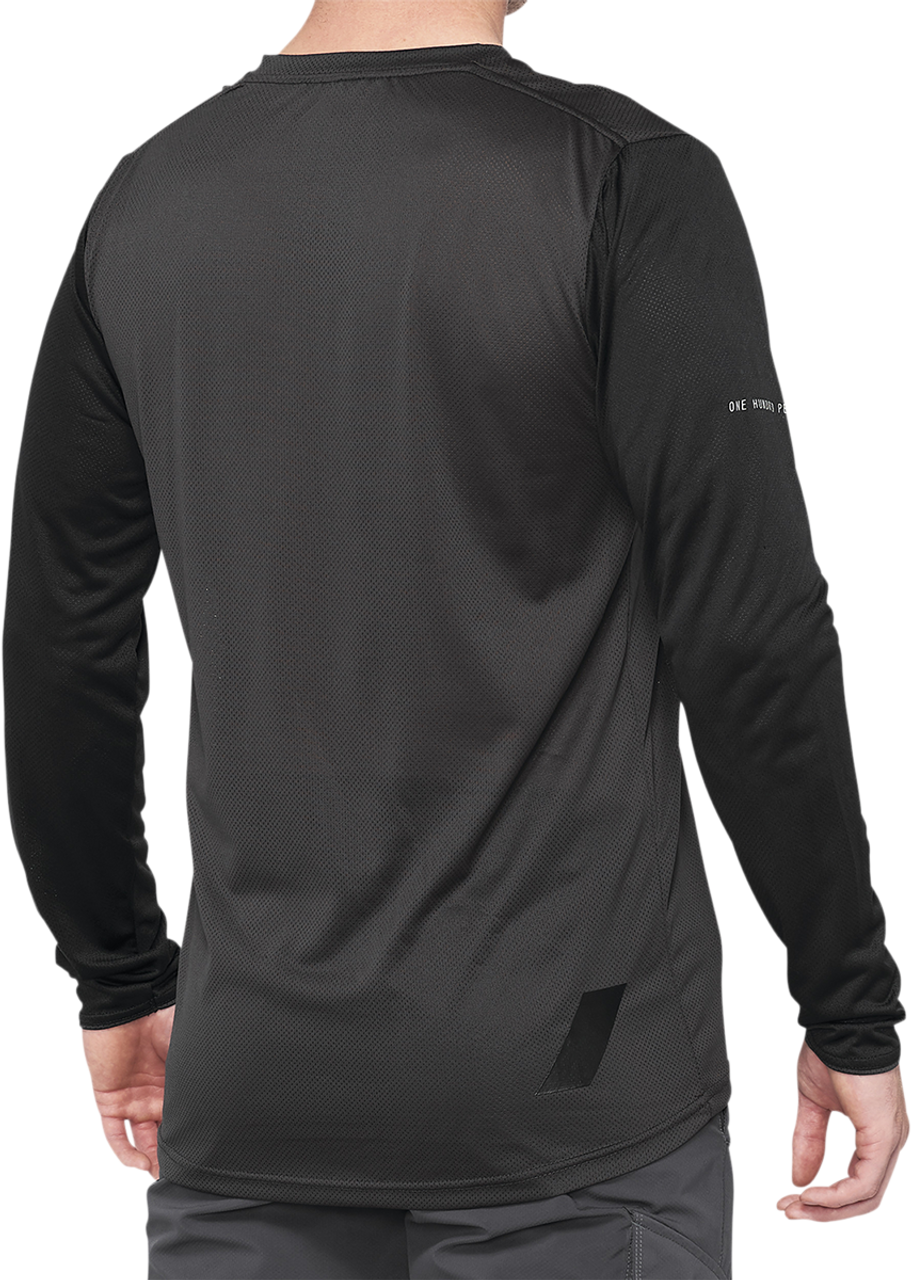 100% Ridecamp Jersey - Long-Sleeve - Black/Charcoal - Large 40028-00002