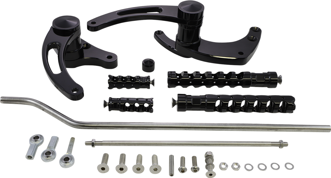 ACCUTRONIX Forward Control - Black - +2 - '00+ Dyna FC102-SSAKB