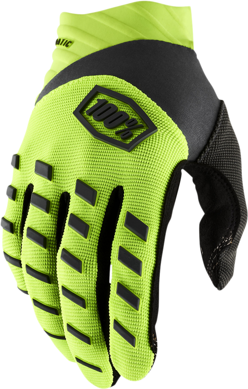 100% Youth Airmatic Gloves - Fluorescent Yellow/Black - XL 10001-00007
