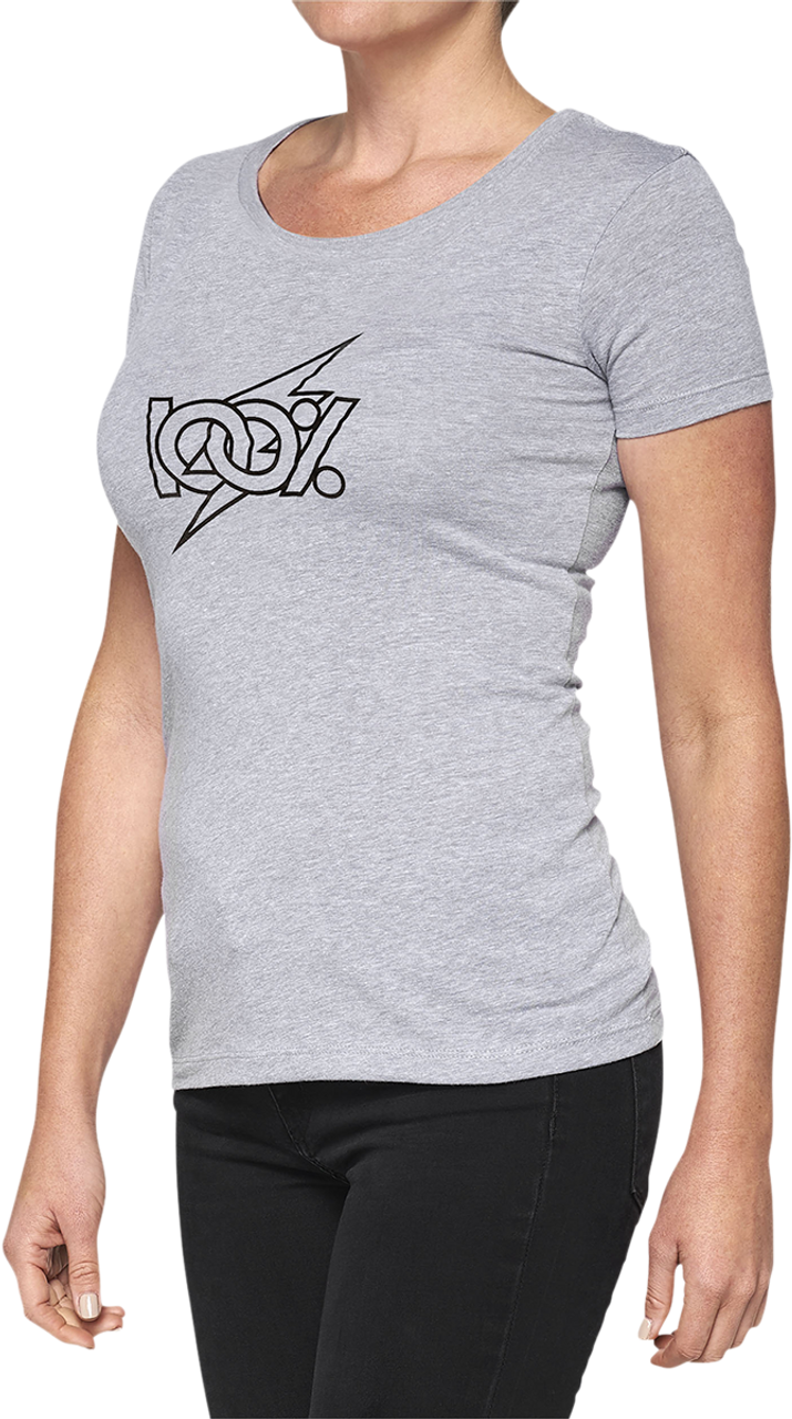 100% Women's Fioki T-Shirt - Heather Gray - Small 28107-188-10