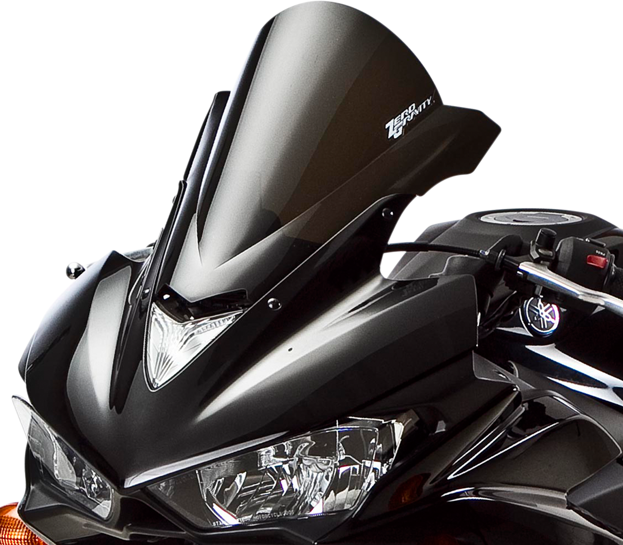 ZERO GRAVITY Double Bubble Windscreen - Dark Smoke - YZF-R3 16-553-19