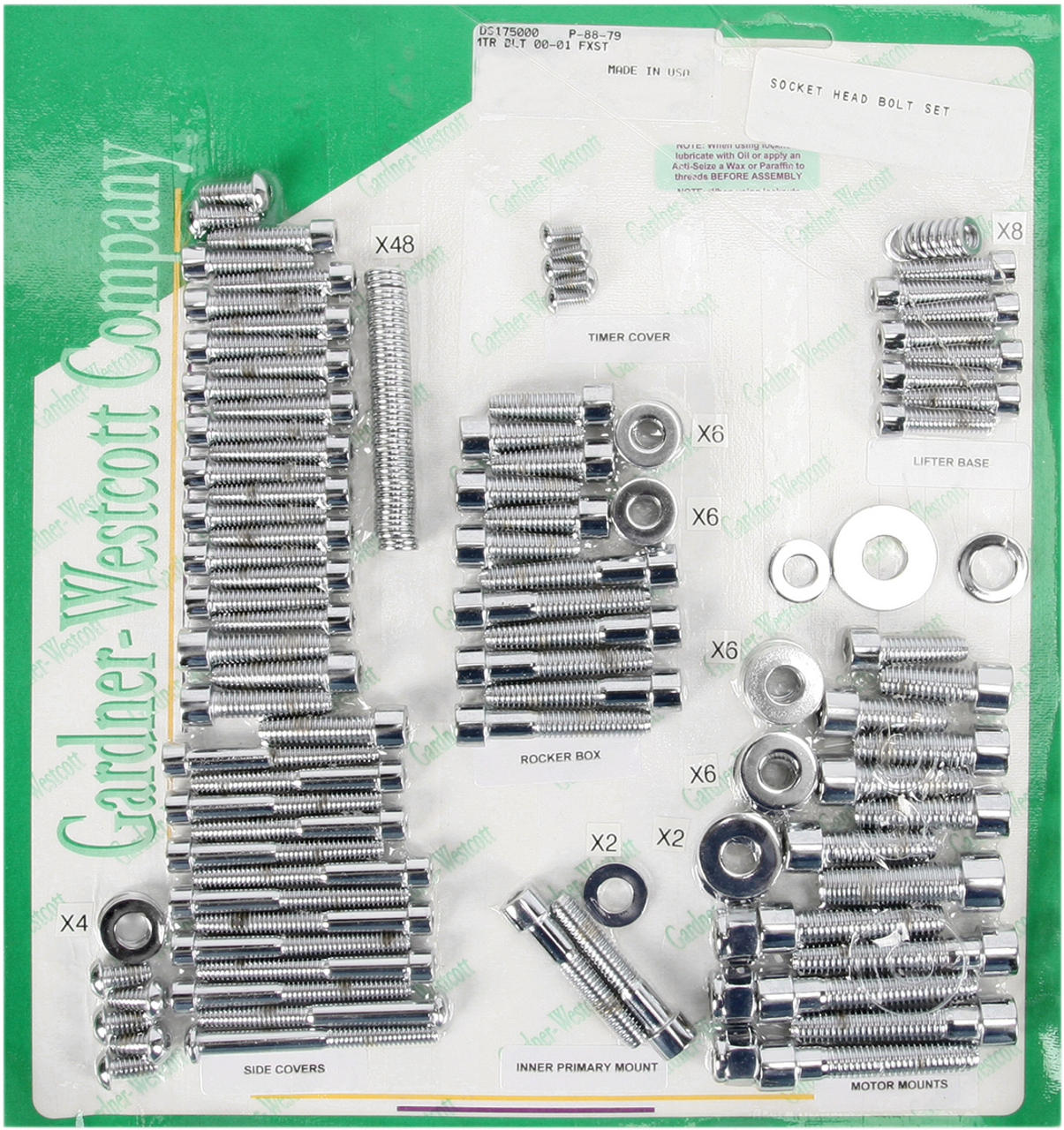 GARDNER-WESTCOTT Motor Bolt Set - '00-'06 Softail P-88-79