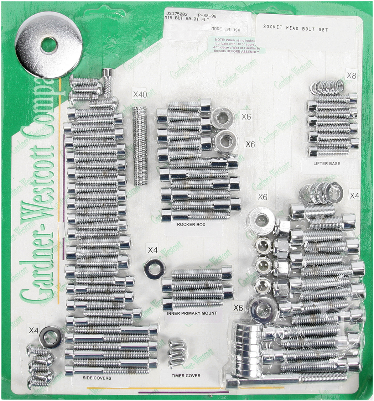 GARDNER-WESTCOTT Motor Bolt Set - '99-'06 FLT P-88-98