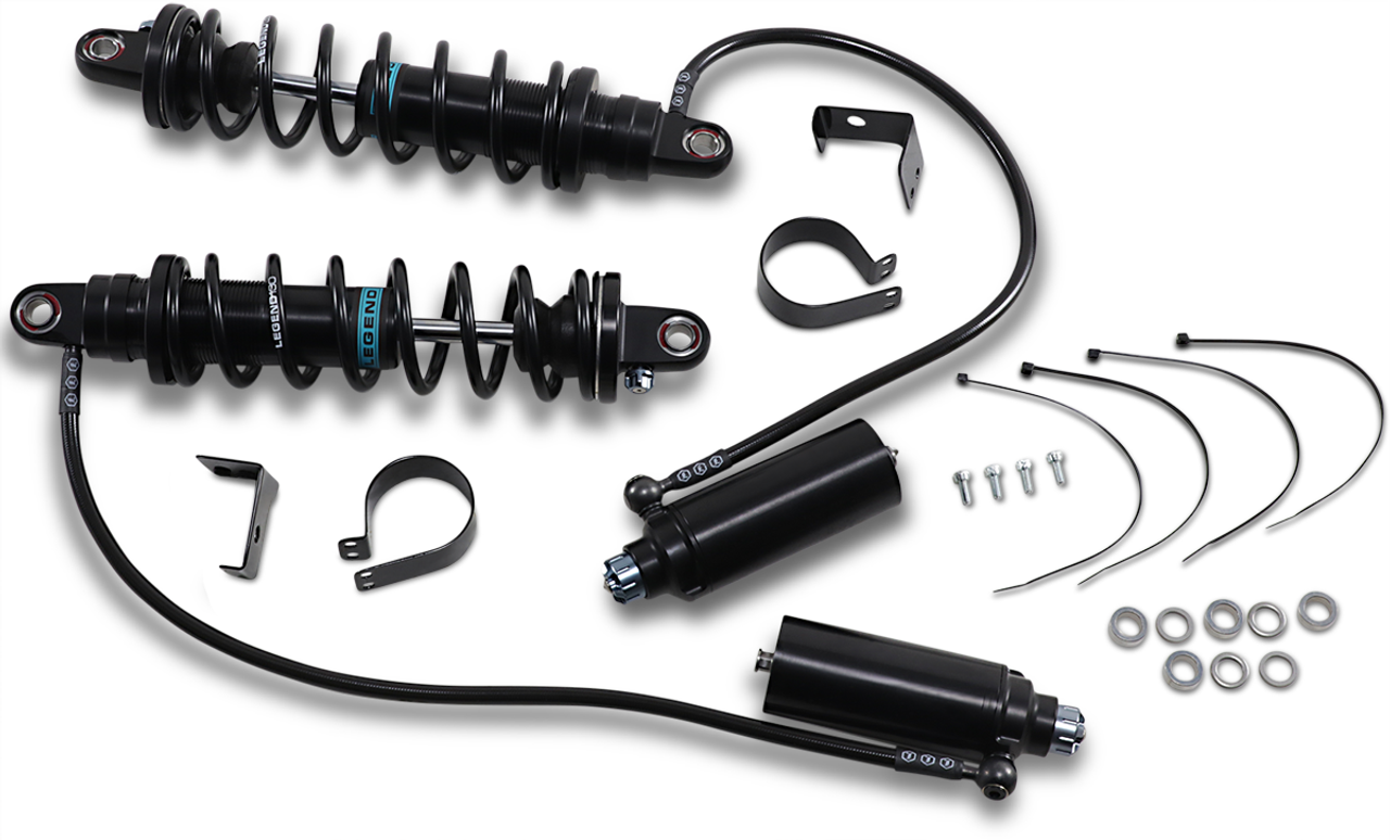 Legend Suspension 13" Heavy Duty REVO ARC Remote Reservoir Shocks for 2009-2013 Harley FL Touring 1310-1883