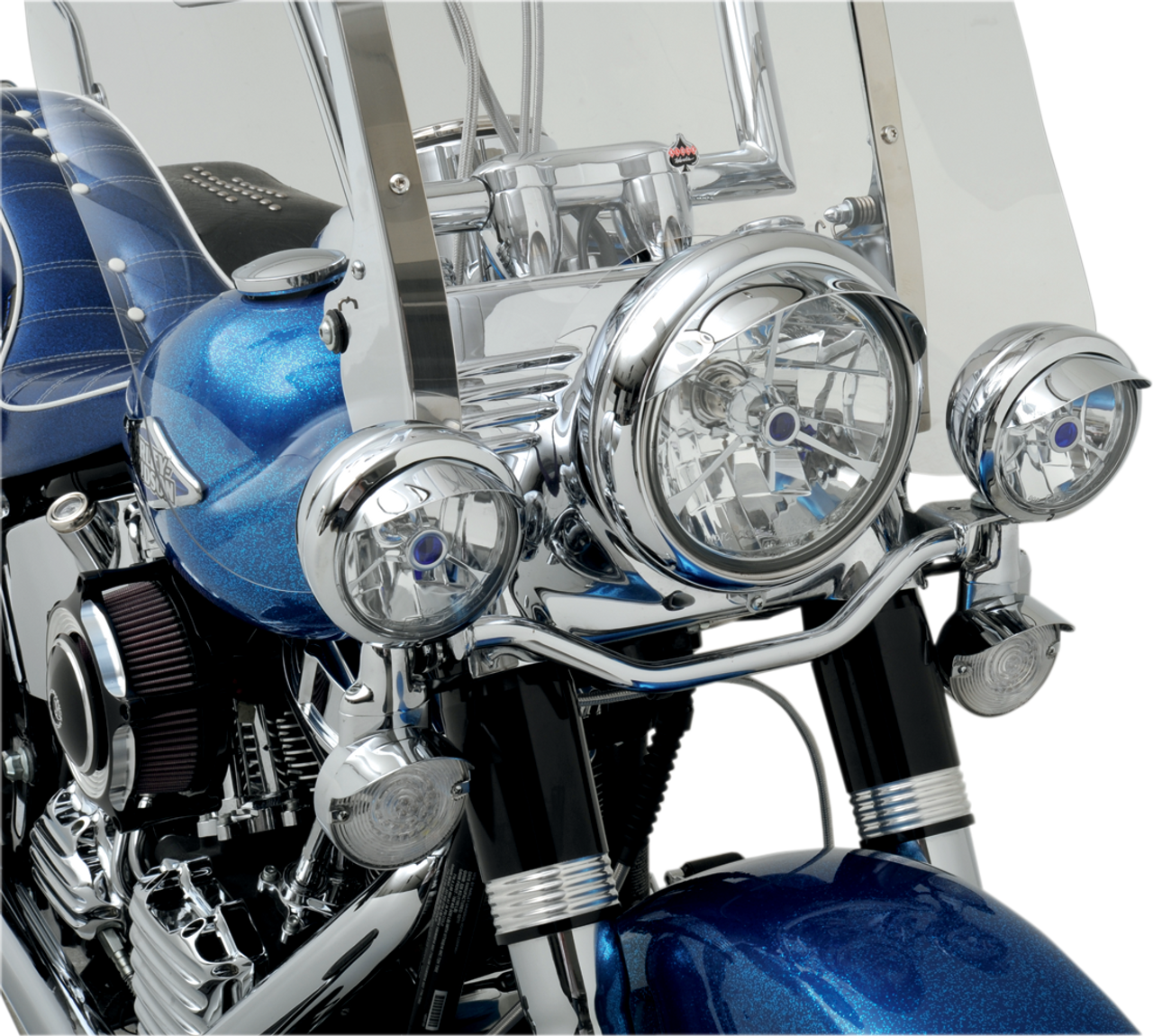 DRAG SPECIALTIES Visor for 4 1/2" Headlight - Chrome 20-0305