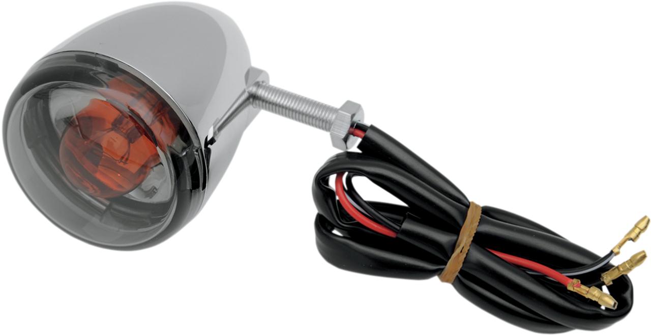 DRAG SPECIALTIES Universal Turn Signal Light - Rear - Chrome with Smoke Lens L12-0232RDC/M