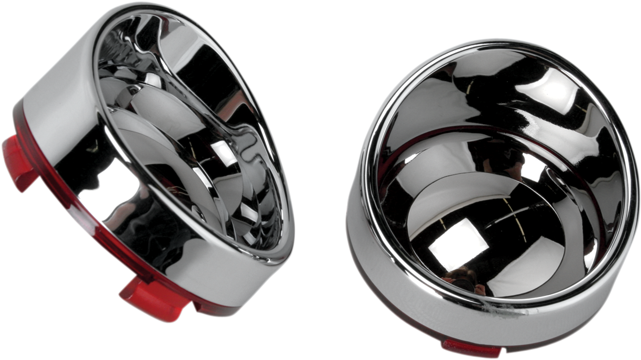 DRAG SPECIALTIES Visor-Style Bezel/Lenses - Red/Mirror L22-6828RC