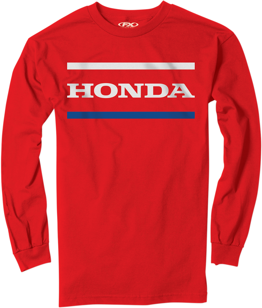 FACTORY EFFEX Honda Stripes Long-Sleeve T-Shirt - Red - Large 23-87314